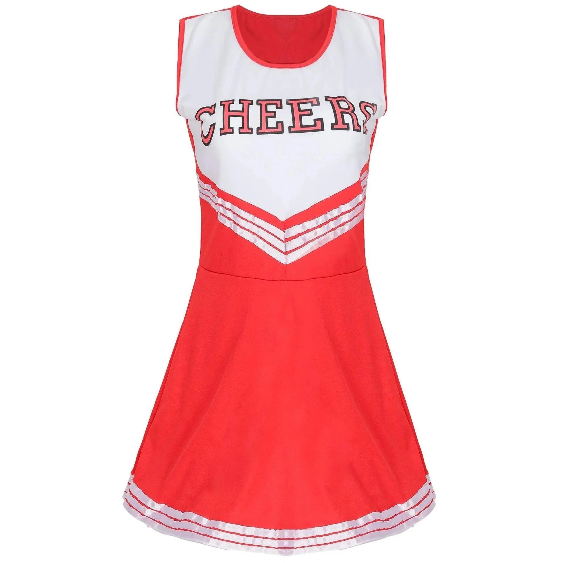 BuyWomen Sexy Cheerleader Costume Outfit With Pom Poms Fancy Uniform for Basketball High School Sports Costume Dress Now Cheaper With 3 - 5 Days Ship - PajamasBuy