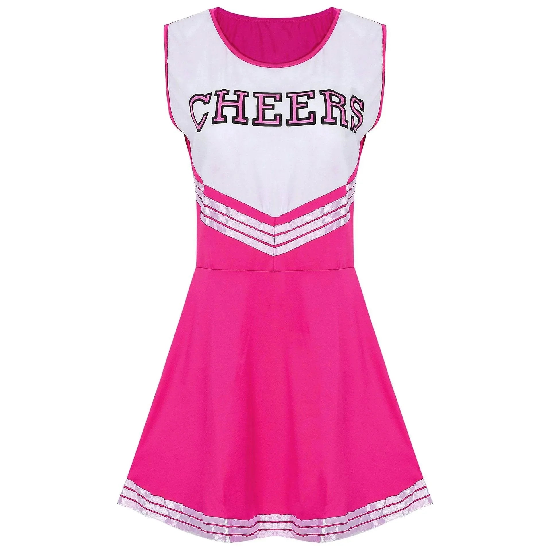 BuyWomen Sexy Cheerleader Costume Outfit With Pom Poms Fancy Uniform for Basketball High School Sports Costume Dress Now Cheaper With 3 - 5 Days Ship - PajamasBuy