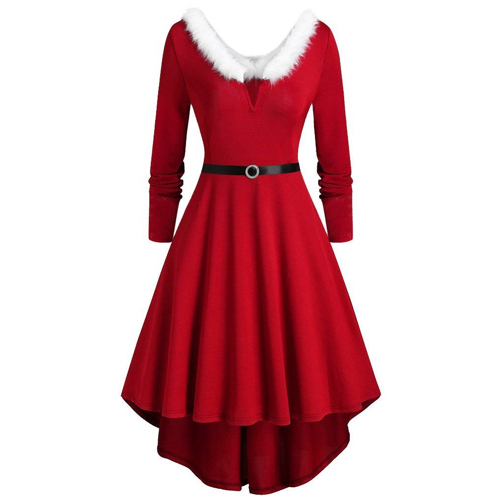 BuyWomen's Christmas Plus Size Swing Dress Now Cheaper With 3 - 5 Days Ship - PajamasBuy