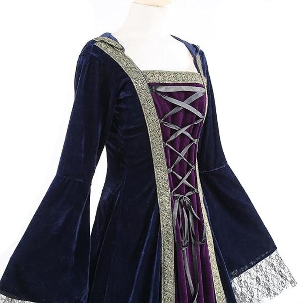 Womens Medieval Renaissance Costume Plus Size Medieval Role Play Dress - Pajamasbuy