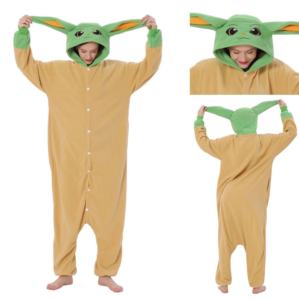 BuyYoda Kigurumi Onesies Anime Star Wars Pajamas Pyjamas Halloween Costume Now Cheaper With 3 - 5 Days Ship - PajamasBuy